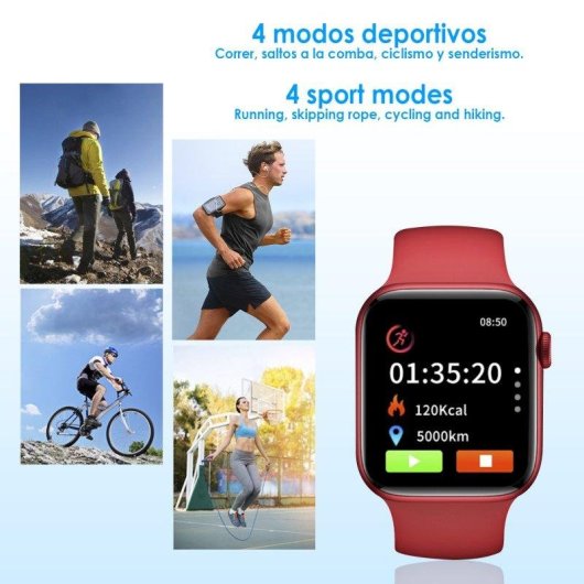 Dam Electronics Smartwatch X8 Max Bluetooth 1,75" Táctil Negro M IP67 Pulsómetro Tensiómetro