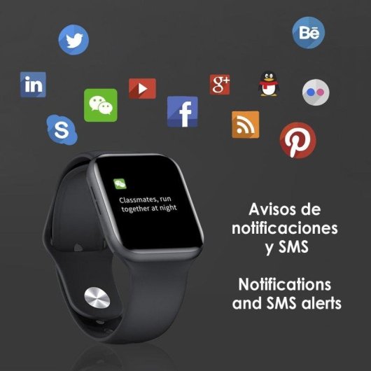 Dam Electronics Smartwatch X8 Max Bluetooth 1,75" Táctil Negro M IP67 Pulsómetro Tensiómetro