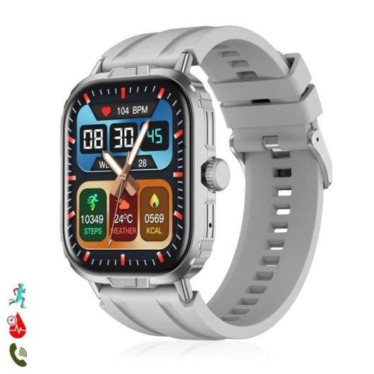 Dam Electronics M106 Bluetooth 2,01" IPS Negro Correa Silicona y Nylon IP68 Pulsómetro SpO2