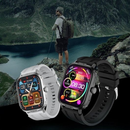 Dam Electronics M106 Bluetooth 2,01" IPS Negro Correa Silicona y Nylon IP68 Pulsómetro SpO2