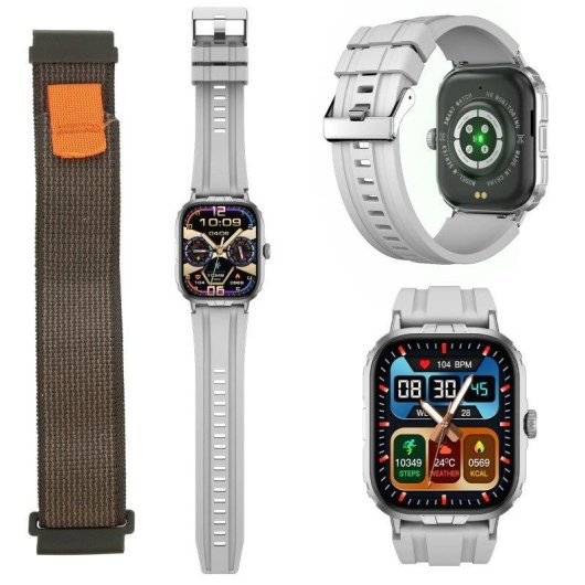 Dam Electronics M106 Bluetooth 2,01" IPS Negro Correa Silicona y Nylon IP68 Pulsómetro SpO2