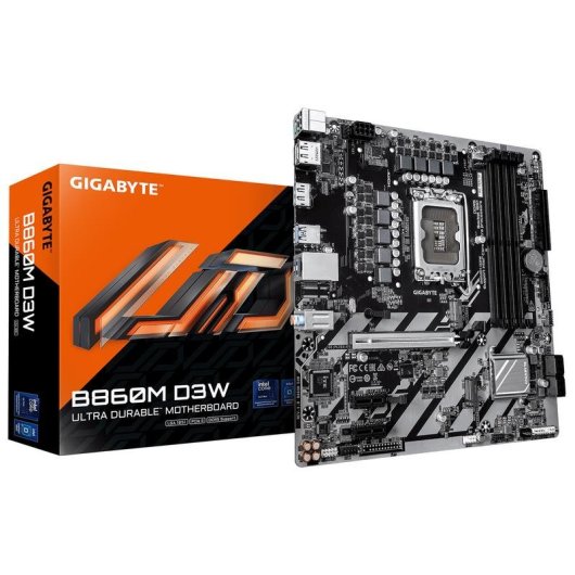 Motherboard GIGABYTE B860M D3W Intel B860 LGA 1851 DDR5 Micro ATX sem WiFi VRM 4+1+2
