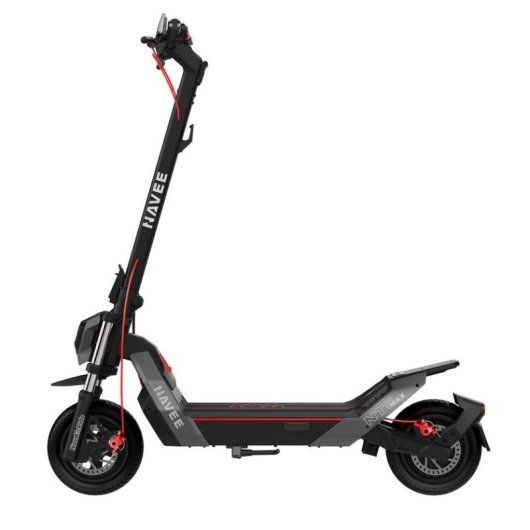Patinete électrique NAVEE NT5 Max 500W Autonomie 85km Roues 10,5" Freins Disque Noir Gris Rouge