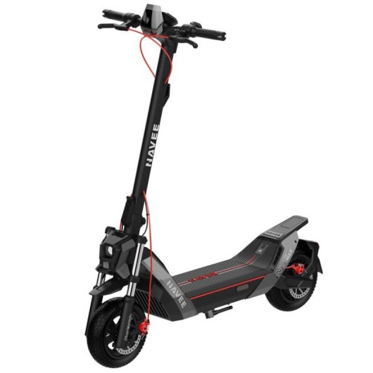 Patinete électrique NAVEE NT5 Max 500W Autonomie 85km Roues 10,5" Freins Disque Noir Gris Rouge