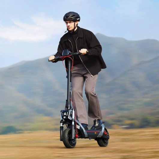 Patinete électrique NAVEE NT5 Max 500W Autonomie 85km Roues 10,5" Freins Disque Noir Gris Rouge