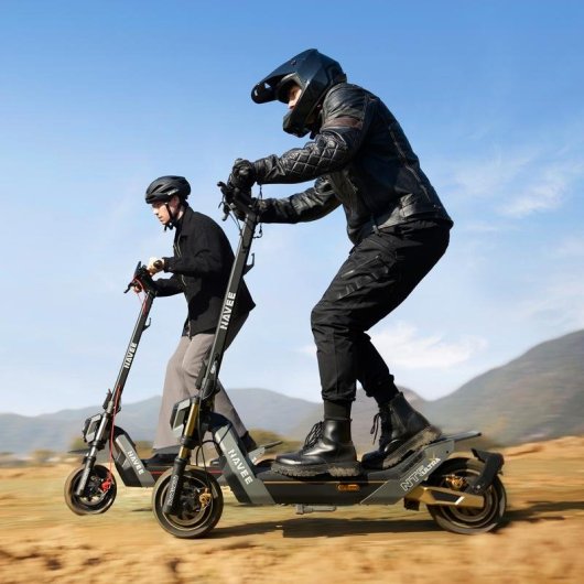 Patinete électrique NAVEE NT5 Max 500W Autonomie 85km Roues 10,5" Freins Disque Noir Gris Rouge