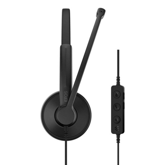 Epos IMPACT 100 kabelgebundene USB-C und USB-A Headset mit Geräuschunterdrückung, schwarz