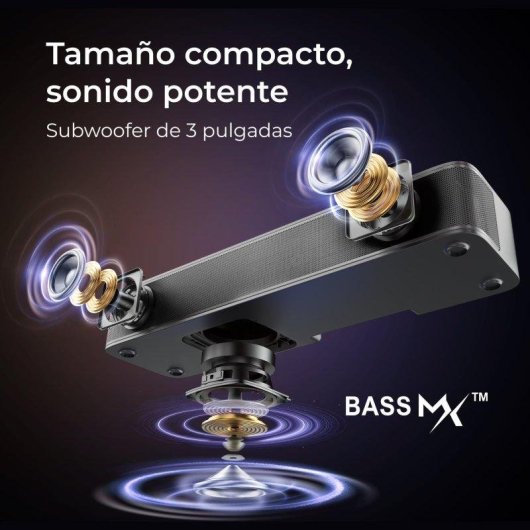 Barra de Sonido Ultimea Poseidon M20 2.1 120W Bluetooth Óptico USB Subwoofer Integrado
