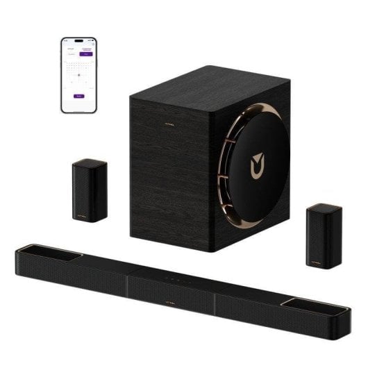 Barra di Suono Ultimea Skywave X70 7.1.4 980W Bluetooth 5.4 Subwoofer Dolby Atmos