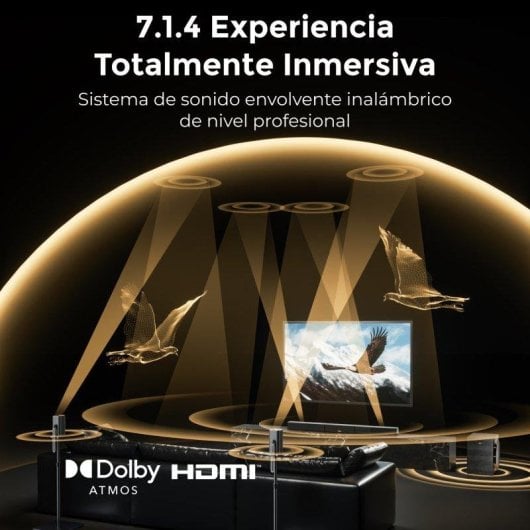 Barra de Som Ultimea Skywave X70 7.1.4 980W Bluetooth 5.4 Dolby Atmos