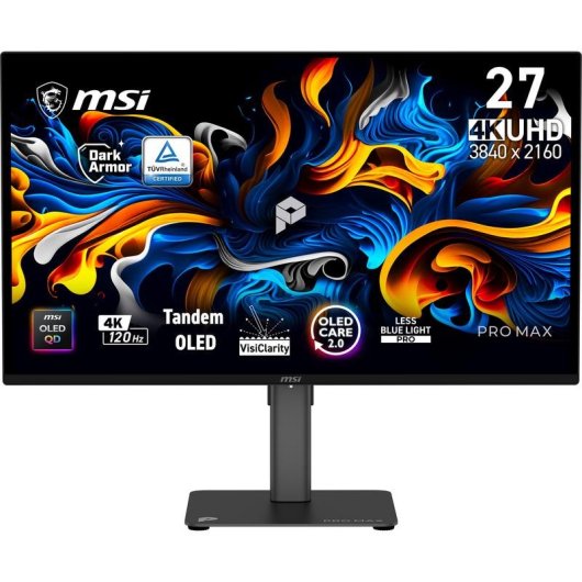 Monitor PC MSI Pro MAX 271UPX12G 26,5" UltraHD 4K 120Hz QD-OLED Altezza Regolabile