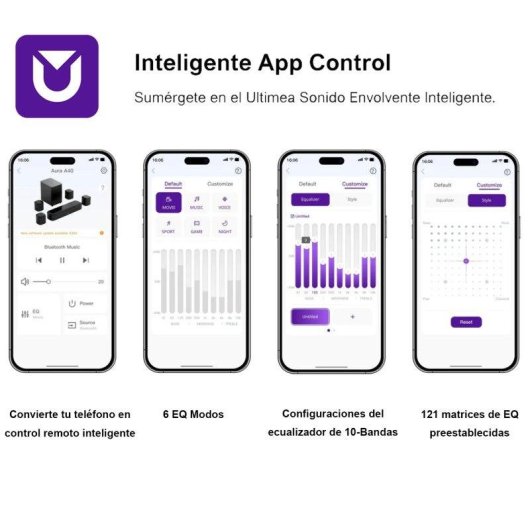 Soundbar Ultimea Aura A40 7.1 330W Bluetooth Schwarz Surround