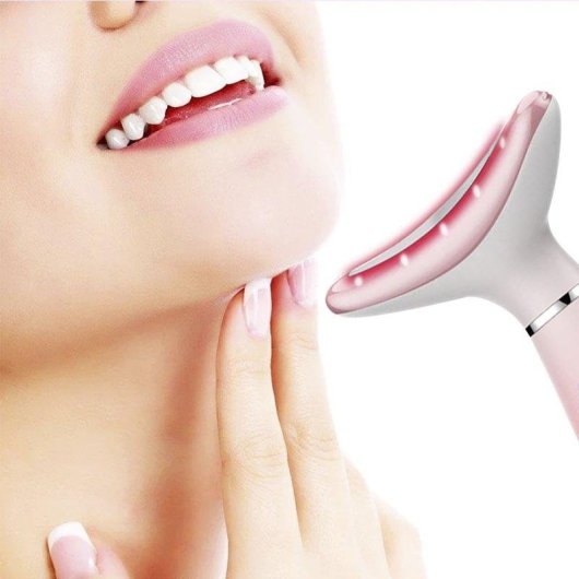 Masajeador Ultrasónico Dam Electronics con Luz LED, Calor y EMS para Cara y Cuello