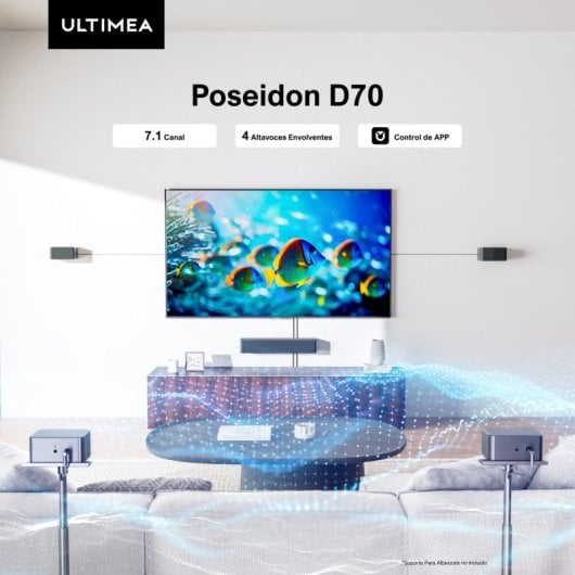 Barre de Son Surround Ultimea Poseidon D70 7.1 6.5" Subwoofer Bluetooth