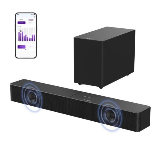 Ultimea Poseidon R3T Soundbar 2.1 Bluetooth 240W Kabelloser Subwoofer Mica-verstärkte Lautsprecher