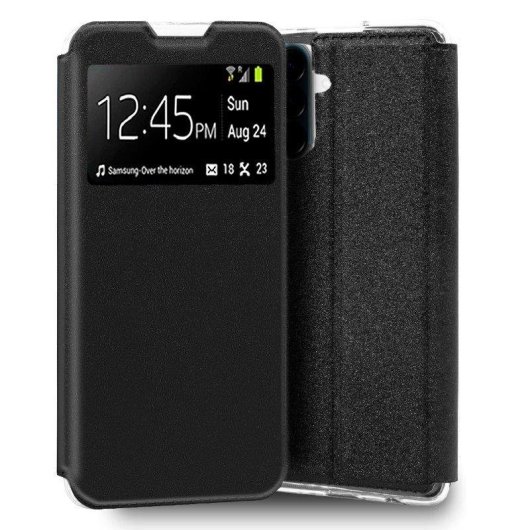 Funda COOL Flip Cover für Samsung Galaxy A57 5G Schwarz aus Polipiel