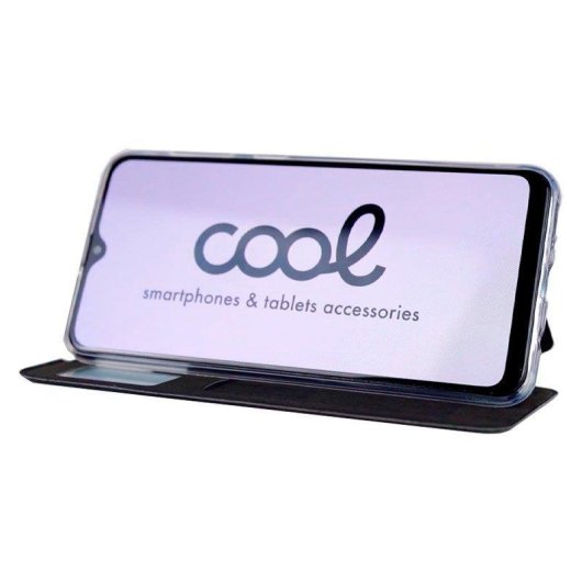 Funda COOL Flip Cover für Samsung Galaxy A57 5G Schwarz aus Polipiel