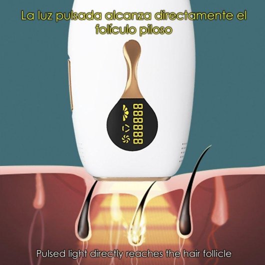 Depiladora Luz Pulsada IPL Dam Electronics T28S 5 Niveles Pantalla LED Refrigeración