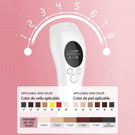 Épilateur Lumière Pulsée Dam Electronics Freezing Point IPL 999000 8 Niveaux LCD