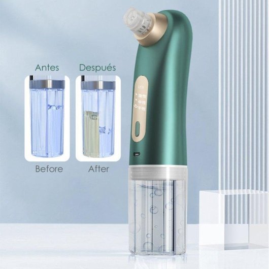 Dispositivo de limpieza facial Dam Electronics 3 modos, depósito doble de agua, 6 cabezales