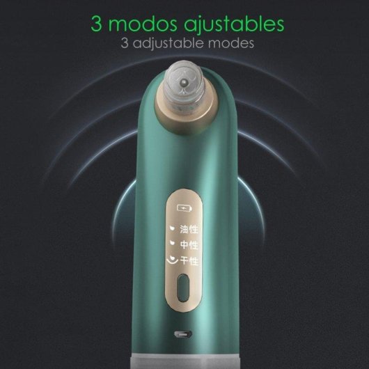 Dispositivo de limpieza facial Dam Electronics 3 modos, depósito doble de agua, 6 cabezales