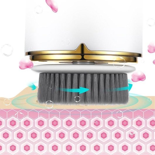 Limpiador Facial Eléctrico Dam Electronics con Tres Cabezales y Frecuencia Dual IPX5