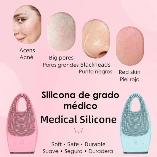 Limpiador Facial Eléctrico Dam Electronics Con Batería Recargable, 15 Intensidades