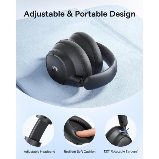 Auriculares Baseus Bass BH1 NC inalámbricos Bluetooth 6.0 con Cancelación de Ruido y Micrófono Negro