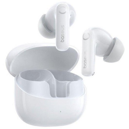 Auriculares Baseus Bass PRO BP1 inalámbricos Bluetooth 6.0 con Cancelación de Ruido, Micrófono y protección IP55 Blanco