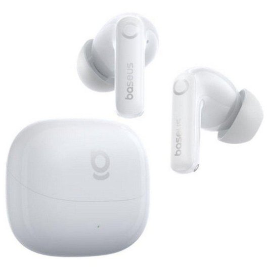 Auriculares Baseus Bass PRO BP1 inalámbricos Bluetooth 6.0 con Cancelación de Ruido, Micrófono y protección IP55 Blanco