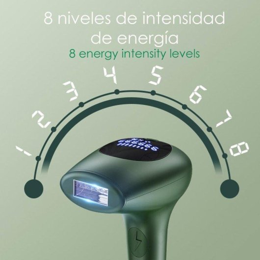 Epilatore Luce Pulsata Dam Electronics 8 Livelli 900000 Flash Display LED