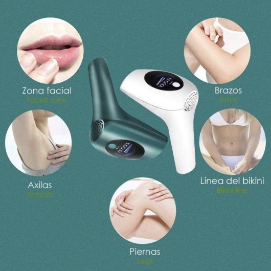 Epilatore Luce Pulsata Dam Electronics 8 Livelli 900000 Flash Display LED