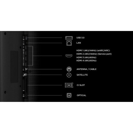 TV TCL Mini LED MSQLED85L 55MSQLED85L 55" 4K Ultra HD 144Hz Smart TV Google TV Dolby Vision HDR10 FreeSync Premium Pro