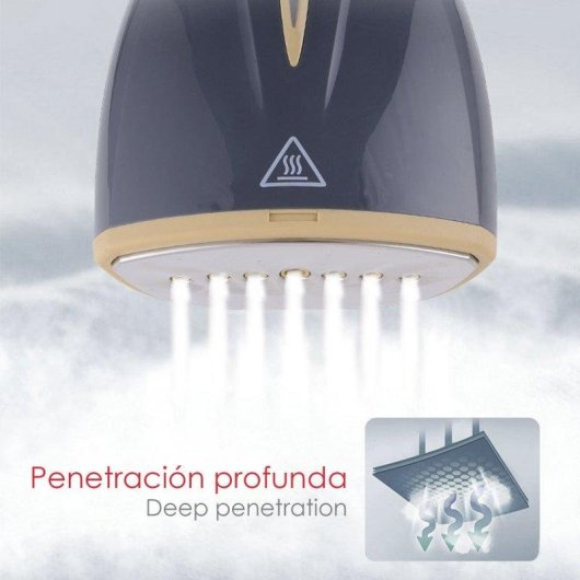 Plancha Vapor Vertical Portátil Dam Electronics 1300W Encendido Rápido Sistema 360 Grados