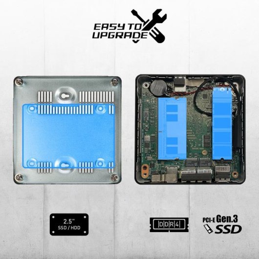 Mini PC MSI Cubi N ADL-007DE Intel N100 4GB 128GB SSD UHD Graphics Windows 11 Pro Dual LAN