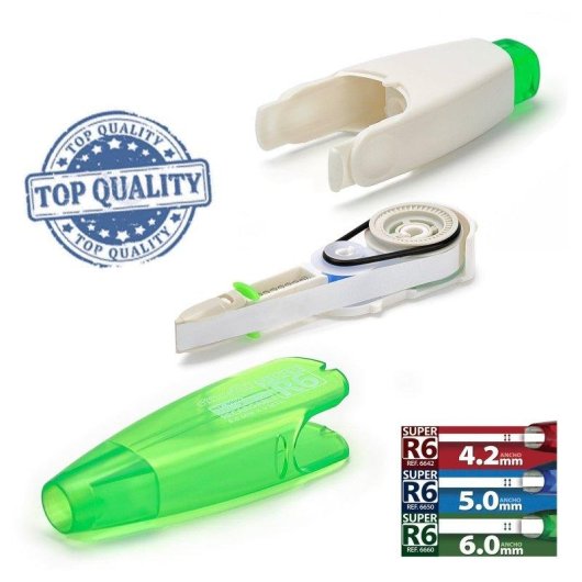 Cinta Correctora SDI Super R6 Retráctil Recargable 5 mm Azul con 3 Recambios