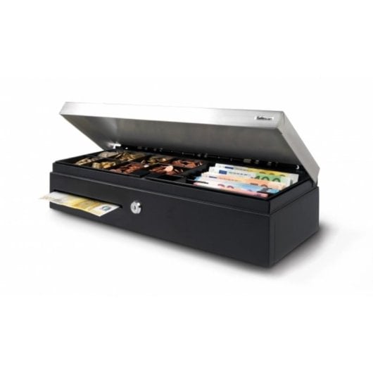 Cajón de efectivo Safescan SD-4617 PVC y acero negro/plata 460x170x100 mm