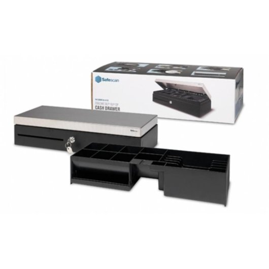 Cajón de efectivo Safescan SD-4617 PVC y acero negro/plata 460x170x100 mm