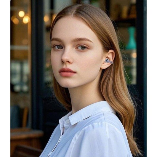 Auricolari Paxa Bluetooth aperti stabili comodi clip orecchio viola