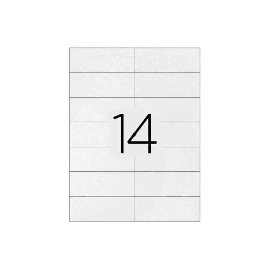 Etiqueta Adhesiva Q-Connect 100 Hojas A4 14 Etiquetas 105x42,3 mm