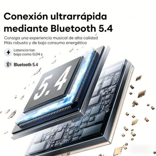 Auriculares Paxa inalámbricos Bluetooth con audio panorámico 360°, diseño ligero y ajuste seguro negro