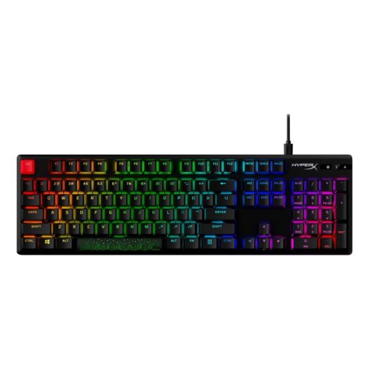Teclado HyperX Alloy Origins PBT mecánico compacto con teclas PBT y retroiluminación RGB