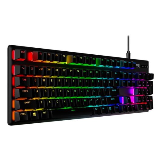 Teclado HyperX Alloy Origins PBT mecánico compacto con teclas PBT y retroiluminación RGB