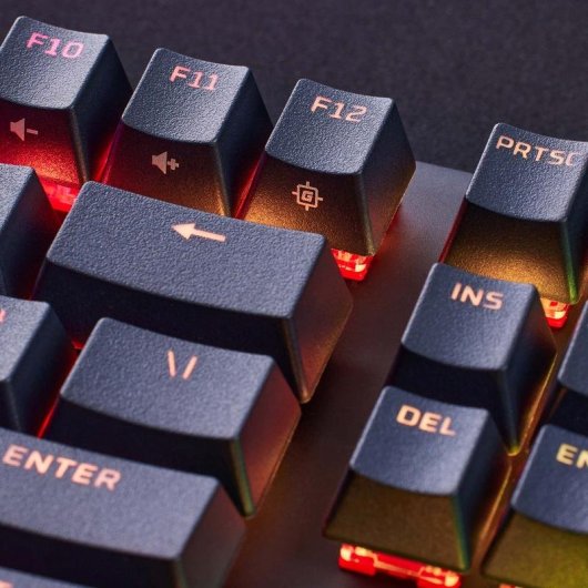 Teclado HyperX Alloy Origins PBT mecánico compacto con teclas PBT y retroiluminación RGB