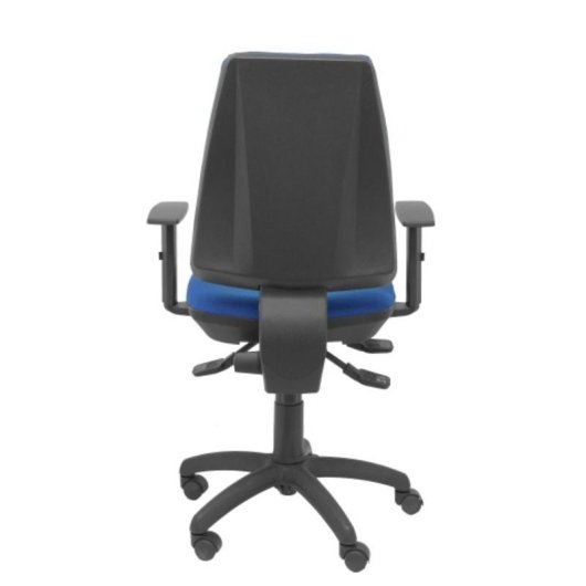 Chaise de bureau ergonomique Piqueras y Crespo Elche S avec accoudoirs réglables, mécanisme synchrone, dossier et assise bleus, garantie 3 ans