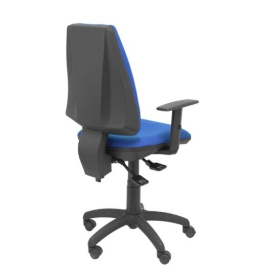 Chaise de bureau ergonomique Piqueras y Crespo Elche S avec accoudoirs réglables, mécanisme synchrone, dossier et assise bleus, garantie 3 ans