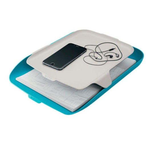 Bandeja Portadocumentos Leitz Cosy Azul con Organizador de Sobremesa