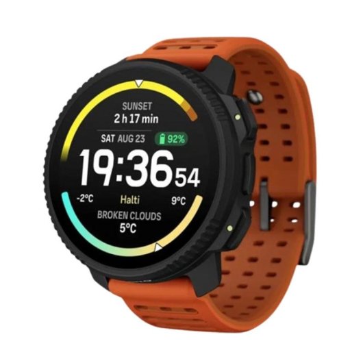 Suunto Vertical 2 Bluetooth GPS 49mm AMOLED Negro Correa Naranja M Resistente Agua 100m SpO2 Pulsómetro