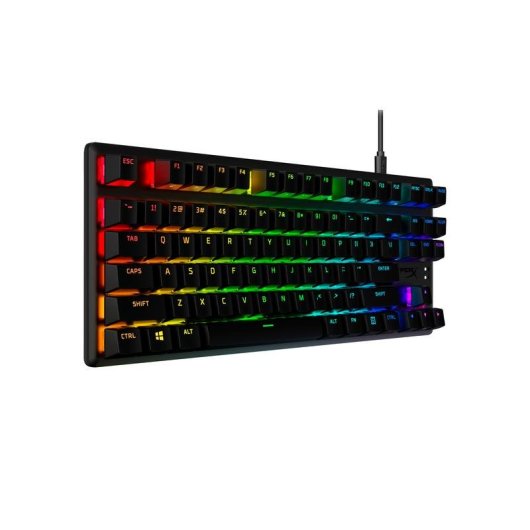 Teclado HyperX Alloy Origins Core mecánico compacto con teclas PBT y switches personalizados