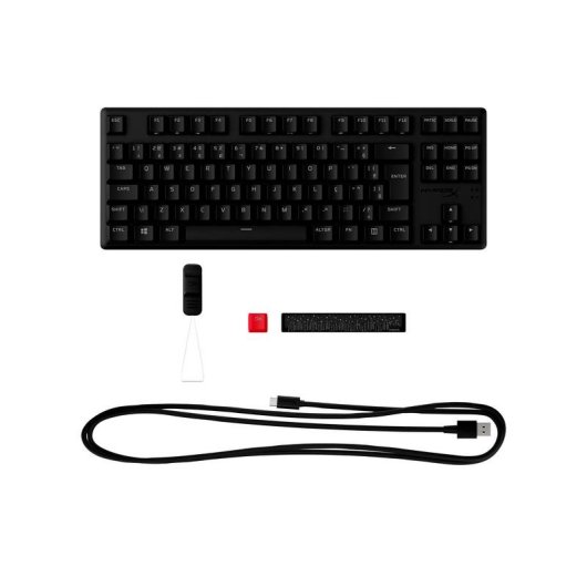 Teclado HyperX Alloy Origins Core mecánico compacto con teclas PBT y switches personalizados
